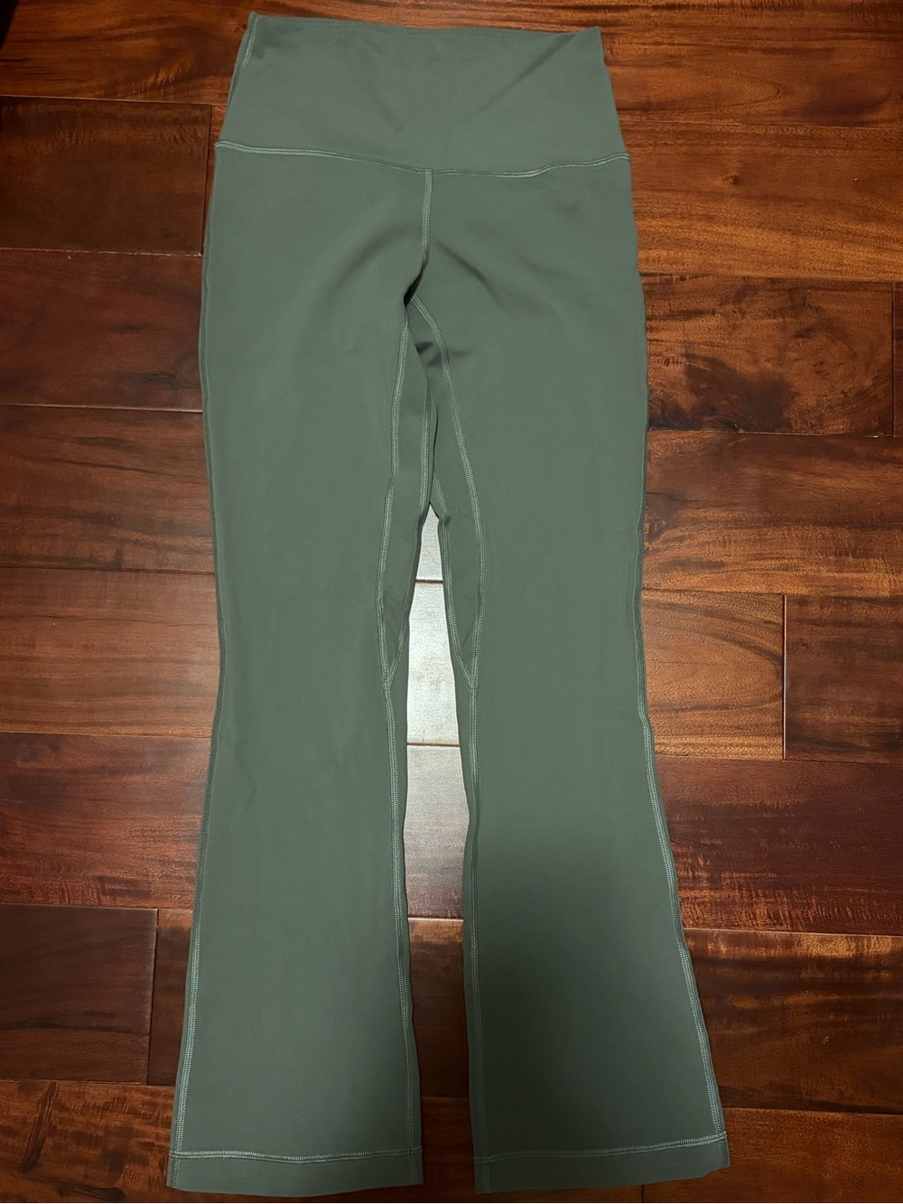 lululemon athletica Olive Green Boot-Cut Yoga Pants Short